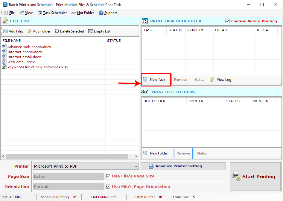 Batch Printer and Scheduler Batch Printer and Scheduler