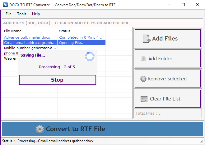 Docx to RTF Converter Docx to RTF Converter