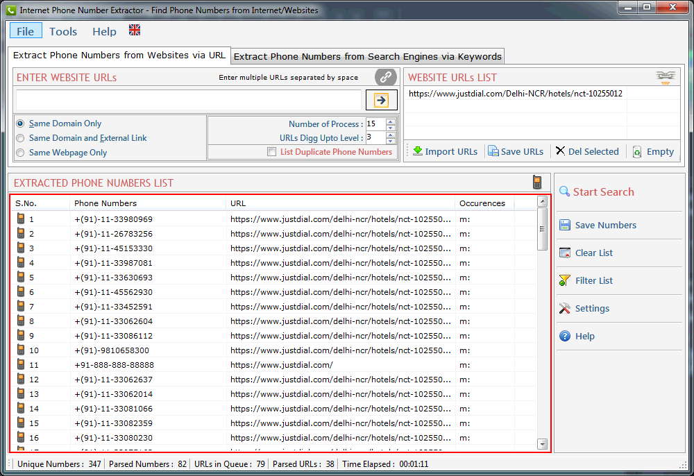 Internet Number Extractor Internet Number Extractor