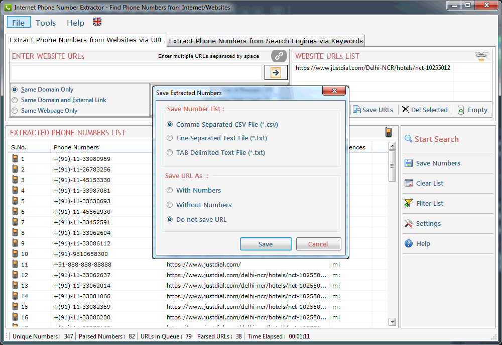 Internet Number Extractor Internet Number Extractor