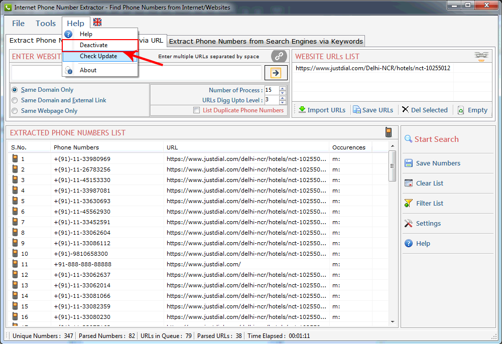 Internet Number Extractor Internet Number Extractor