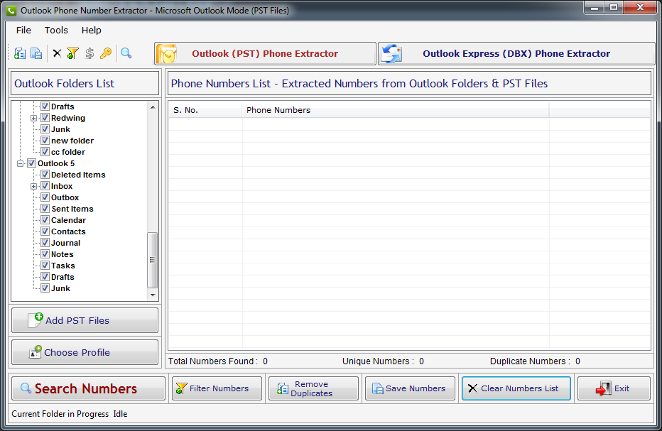 Outlook Number Extractor Outlook Number Extractor