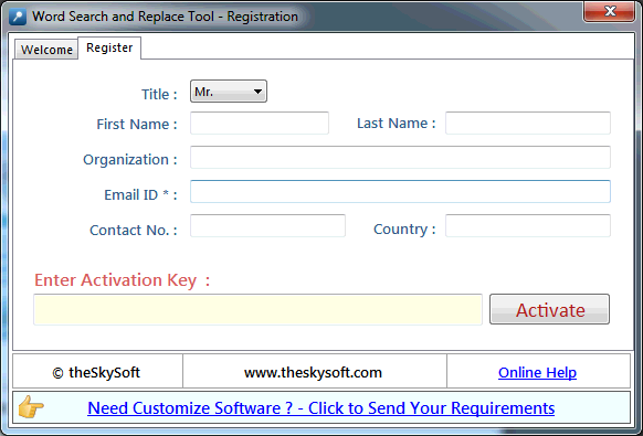 Word Search and Replace Tool